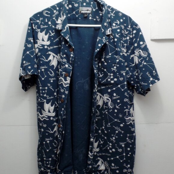Patagonia Pataloha Shirt in Ho'okele Tidepool Blue Size Large - Picture 1 of 13